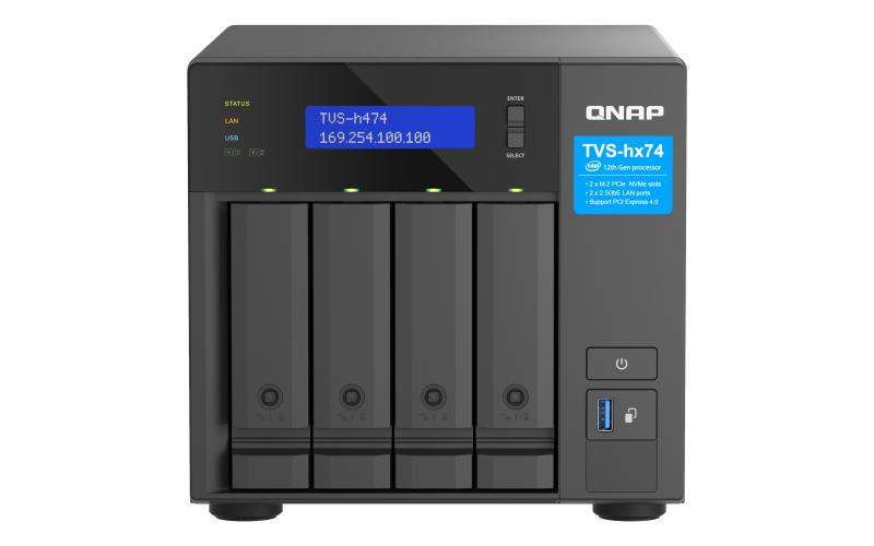 QNAP TVS-H474 NAS Tower Intel® Pentium® G7400 8 Go DDR4 QuTS hero Noir_0