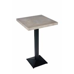 Stamp Reverdy Guyane - mange debout - piètement fonte carré noir-  plateau ép. 48 duroplus 68 x 68 béton - gris matière synthétique 3661365223465_0