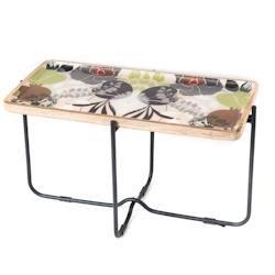 Table basse Flora -  Décoré Rectangle Bois Amadeus 70x35 cm - multicolore 3520071863009_0