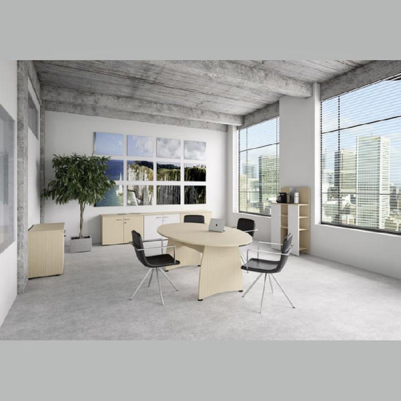 Table modulaire pied panneau ENSEMBLE - extensible sur mesure - Marque Buronomic_0