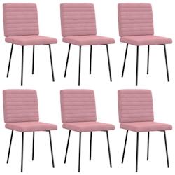 VidaXL Chaises à Manger Lot De 6 Rose Velours - rose 8721158569752_0