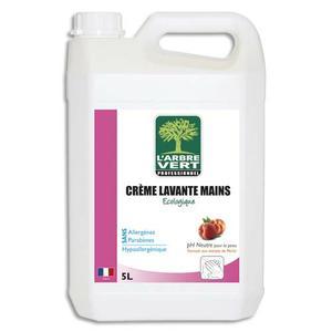 L'arbre vert bidon de 5 litres crème lavante mains parfumée à l'amande douce sans colorant ecolabel_0