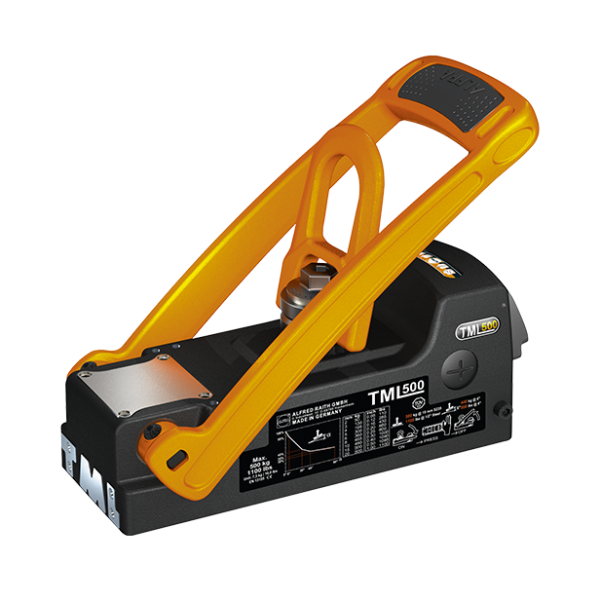 Aimant de levage permanent TML500 - pour matériaux plats en acier - anneau rotatif 360° et pivotant 180°_0