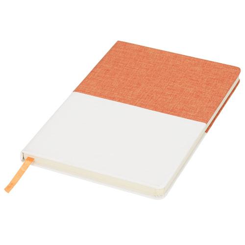 Carnet A5 en toile Two-tone - 10723604 - 80 feuilles lignées avec ruban assorti_0
