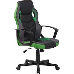 CLP Fauteuil de bureau / Gaming Glendale en similicuir et tissu en maille Noir / Vert - vert textile 314718_0