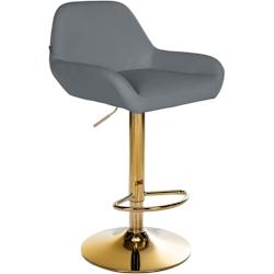 CLP Tabouret de bar Braga Gold similicuir Gris - gris polyester 325359_0