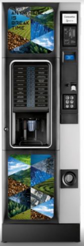 Distributeur de boissons chaudes - Concerto Expresso - 18 sélections - Capacité 500 gobelets - 7 bacs_0
