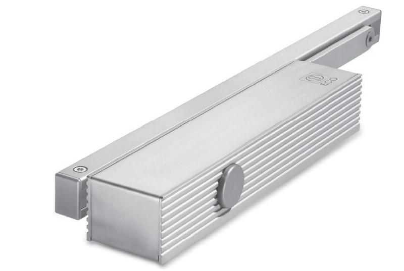FERME-PORTE TS 61G FORCE 3 - 6 AVEC GLISSIÈRE B ARGENT ET PLAQUE DE MONTAGE - ECO SCHULTE - 5030064695