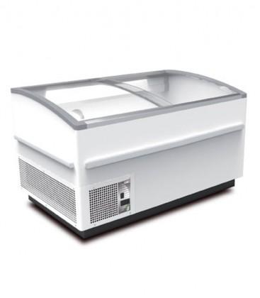 Gondole modulable en îlot Domino Smart Line Luxe - négative/positive - vitres coulissantes - R290_0