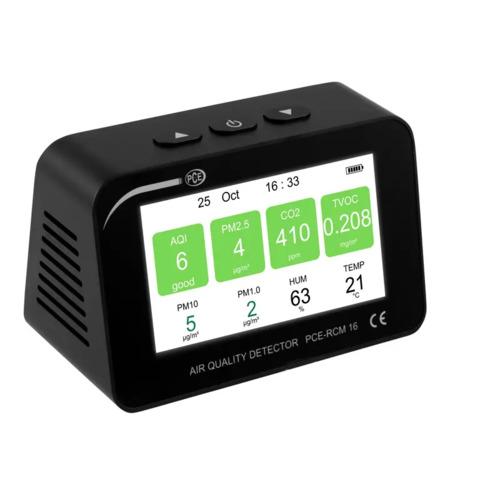 Mesureur de la qualité de l'air intérieur - TVOC, CO2, PM1, PM2,5, PM10, température, humidité - PCERCM-16_0