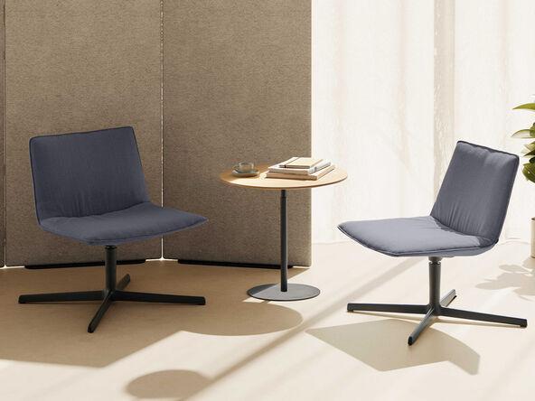 Fauteuil lounge pied en croix Xail Inclass_0