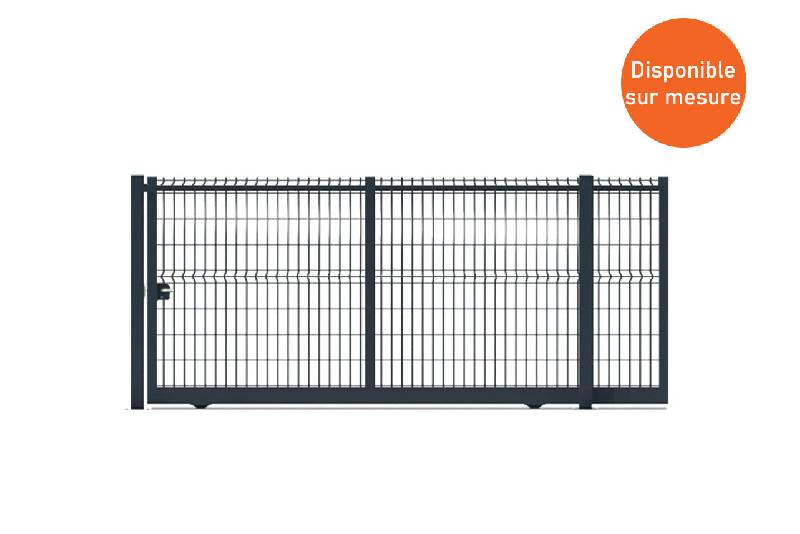 Portail coulissant grillagé - 9000 / 2500_0