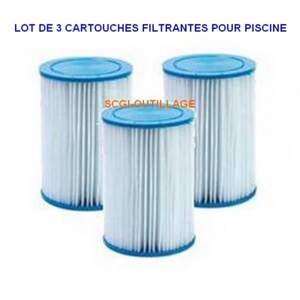 RIBILAND-LOT DE 3 CARTOUCHES FILTRANTES DIAMÈTRE 127MM-H 183MM