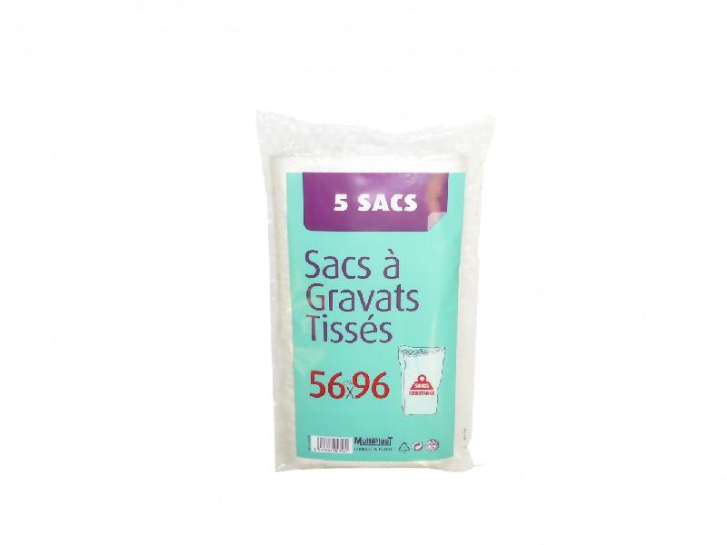Sacs à gravats MULTIPLAST - Très résistant à la déchirure - h.96 x l.56 cm x ep.130 μm - blanc_0