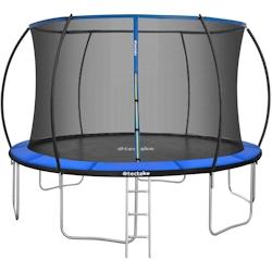 TecTake GmbH tectake Trampoline JUMPY avec filet de sécurité  noir/bleu - 405619 - noir acier 405619_0