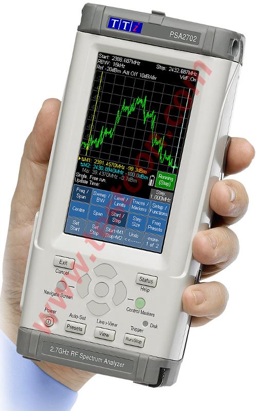 Analyseur de spectre portatif, 1m-2.7ghz, 15k-280k-1mhz rbw, écran couleur 4.3