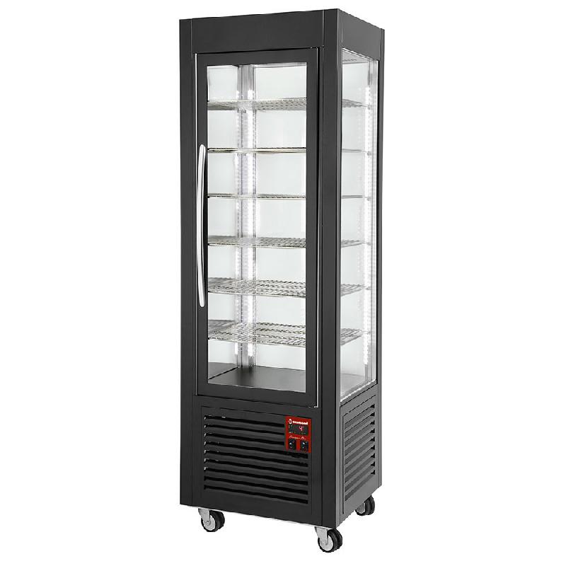 Vitrine panoramique réfrigérée noire - 5 grilles - 360L - triple vitrage - Réf. SNE/GN-B7-R2_0