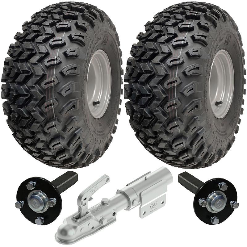22x11.00-8 Utility ATV Quad Trailer Kit P334 Wheels Axles  Swivel Hitch 900kgs_0