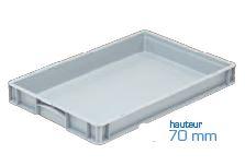 Bac plein en plastique - bac159be6407001 - dimensions 567x367x67 mm - 13,7 litres - gris_0