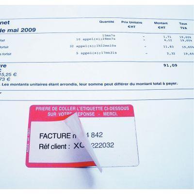 Boîte de 500 étiquettes adhésives - Références à rappeler - Format 59x36mm - Couleurs rouge et blanc - Fabricant AGIPA_0