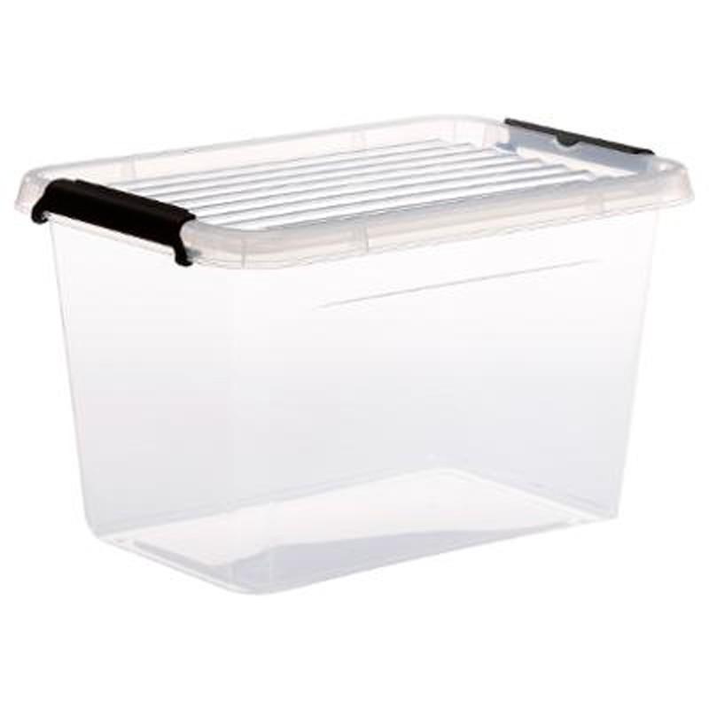 Boîte de rangement clip 6,5L transparent - Paris Prix - Dimensions 29,2x19,9x18 cm - Polypropylène_0