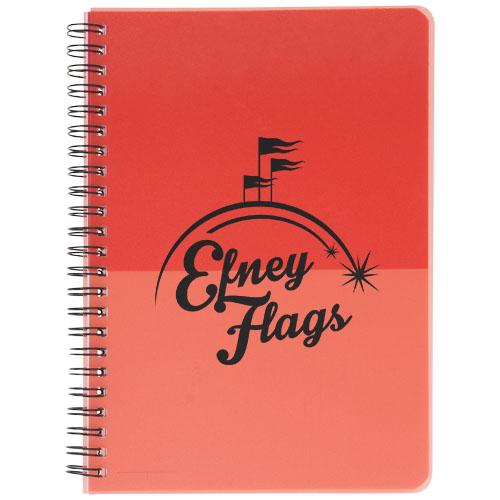 Carnet de notes A5 Colour-block - 70 feuilles lignées - Spirales - Plastique PP_0