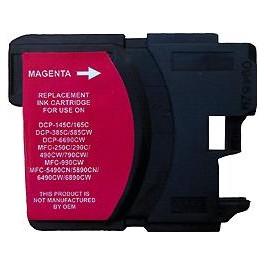 Cartouche jet d'encre compatible brother mfc 290/490/790/990/5490 (lc980/lc1100/lc61) magenta 19ml 00691xm_0