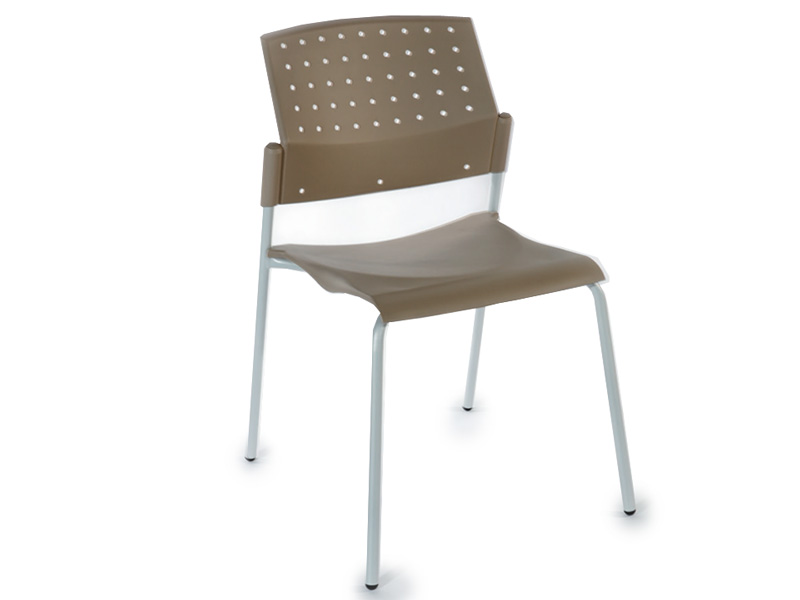 Chaise d'accueil Nexus - Structure en acier époxy - Modèle empilable - Disponible en plusieurs coloris_0