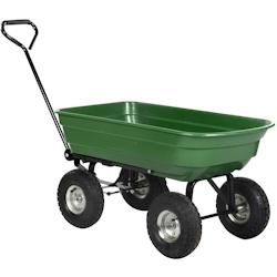 Chariot de jardin Benne basculante 75Litres Remorque KZ GARDEN - vert 3701599316295_0