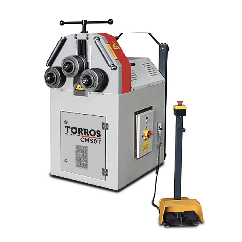 CINTREUSE INDUSTRIELLE 3 GALETS 2 MOTORISÉS HORIZONTAL/VERTICAL 1,5KW 400V TORROS CM50T_0