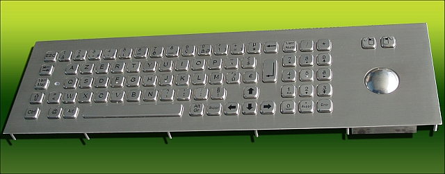 Clavier inox antivandale  81 touches avec trackball et pave numerique a420tb-kp_0