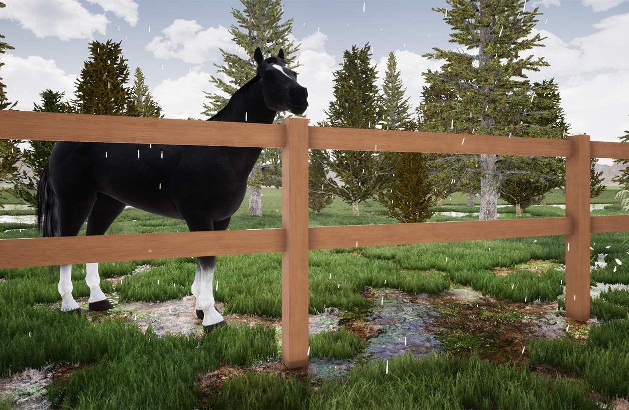 Clôture pour chevaux en PVC et bois - Artbois Horse Stop - 2 lices, 1m50, marron clair_0
