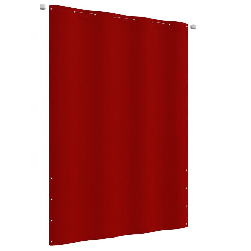 Écran de balcon brise-vue - Protection confidentialité 160 x 240 cm - Tissu Oxford rouge résistant à l'eau_0