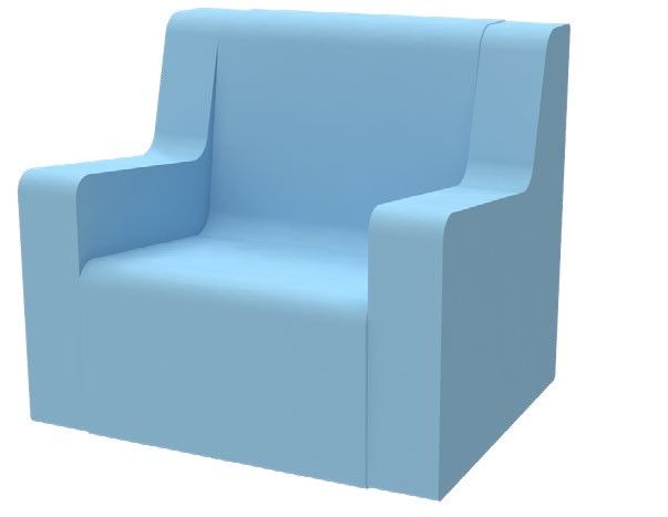 Fauteuil club - Réf. MO.FTCLUB - Dimensions L510mm x H460mm x P450mm - Usage crèche et collectivité_0