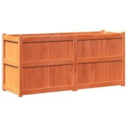 Helloshop26 - Jardinière bac lit surélevé plantes fleurs terrasse jardin cire 150 x 50 x 70 cm bois de pin massif marron 02_0038447 - 3000217676446_0