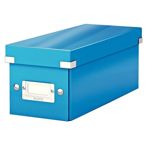 LEITZ Lot de 6 Boîte de rangement Click & Store Wow, format CD, coloris bleu métallique - bleu 60410036_0