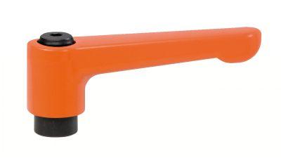 MANETTE INDEXABLE ZAMAC, DROITE, A INSERT TARAUDE - ORANGE (14-73)_0