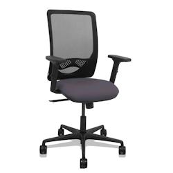 Piqueras y Crespo Silla Zulema sincro malla negra asiento bali gris oscuro brazos 2D ruedas 65mm - gris multi-matériau 390SM840B600B2DB68R65_0