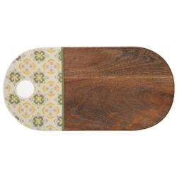 Planche Leane 49x24.5 cm -  Marron Ovale Bois Amadeus 24.5x49 cm - marron Bois massif 3520071929330_0