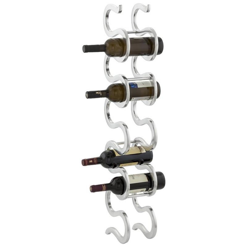 Porte-bouteille géant en aluminium poli - Paris Prix - 95 cm_0