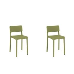 RESOL LISBOA Tabouret Bas Intérieur, Extérieur Set 2 Vert olive - vert 21486_0
