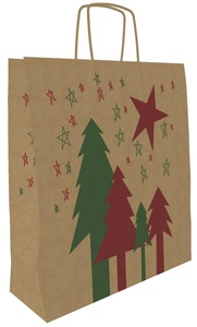 Sac papier kraft - noël « christmas natura »_0