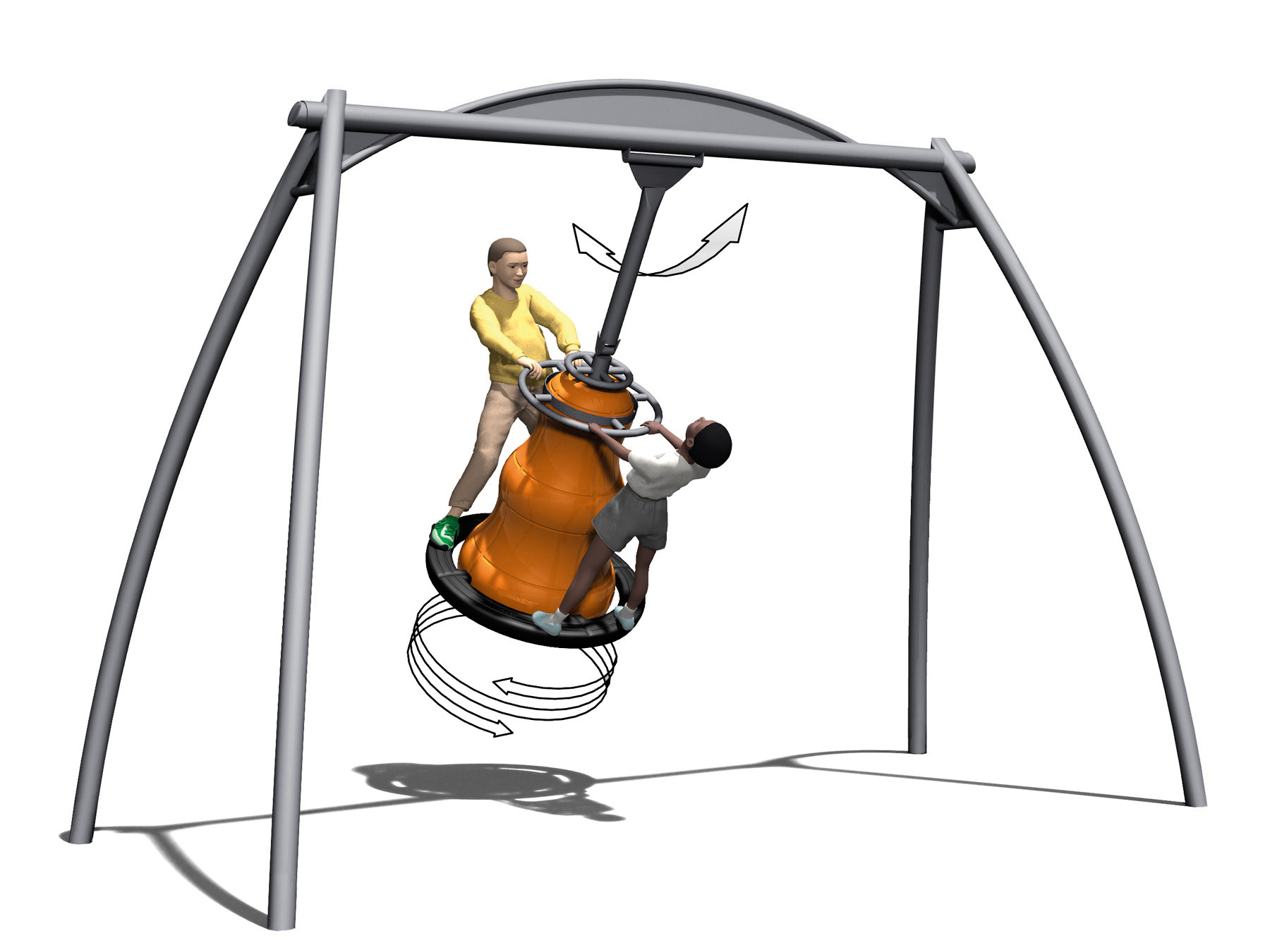 Structure multi-jeux pour enfants 5 à 12 ans - Agito Cyclone gris - 8002230 - Hags_0