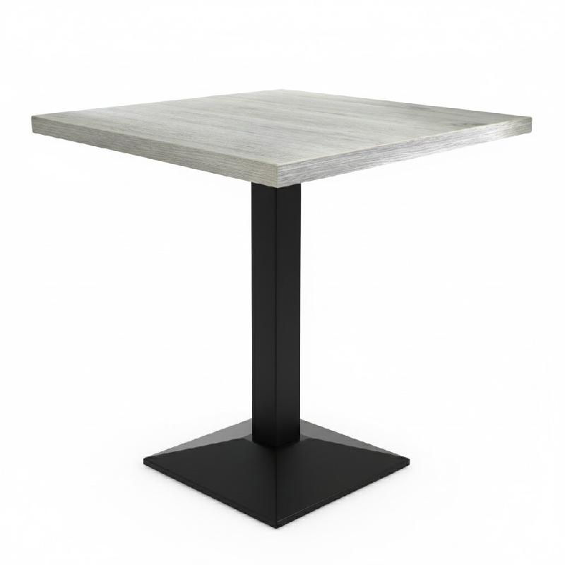 Table intérieur DRIFT WOOD COUNTRY 60x60 cm avec le pied IRON black relief - TIGAONE - 3701680323003_0
