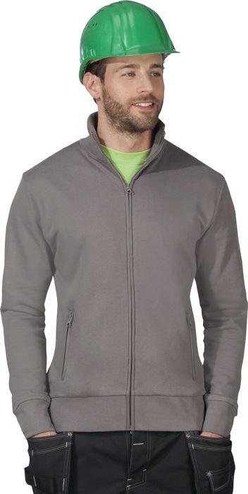 Veste en sweat pour hommes taille XL gris acier 100 % CO PROMODORO_0