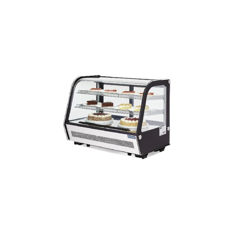 Vitrine 160 Litres de comptoir ventilée positive, 3 niveaux, noire, 200 W, 220 V - MONO_0