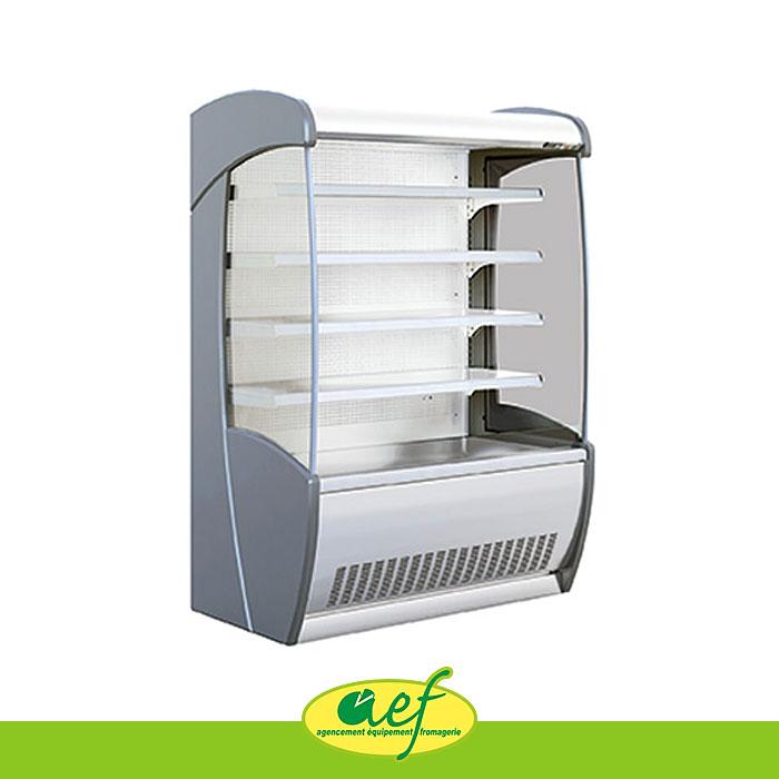 Vitrine libre service à 4 étagères - AEF - Température 0°C +6°C - Réfrigération électronique - Produits frais, boucherie et charcuterie_0