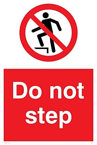 Panneau directionnel Viking Signs PV5249-A2P-AC - Aluminium composite - Ne pas marcher sur le rebord - Conforme EN 7010_0