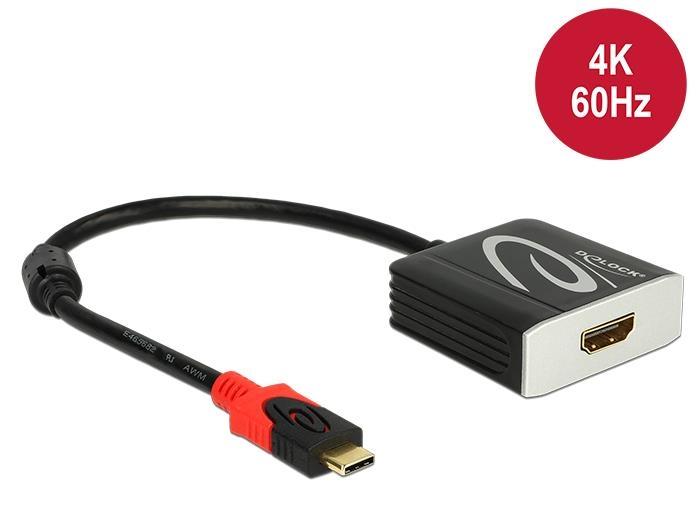 Adaptateur câble DELOCK USB Type-C mâle vers HDMI femelle 4K/60Hz - Noir - DP Alt Mode_0
