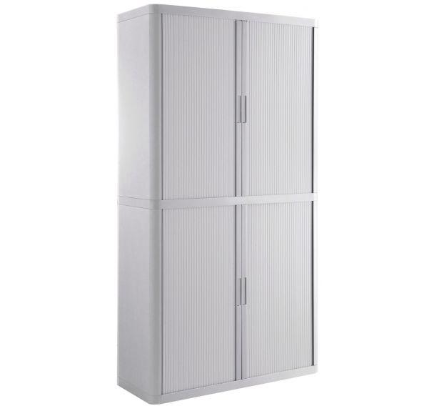 ARMOIRE EASY OFFICE HAUTEUR 204 CM CORPS ET RIDEAUX COLORIS BLANC - MANUTAN COLLECTIVITÉS